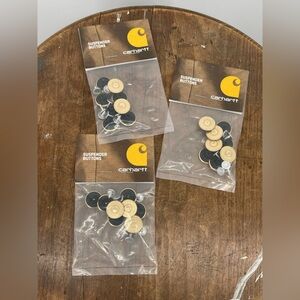 Carhartt Black and Gold Suspender Buttons